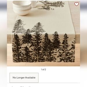 Pottery Barn Rustic Forest Linen Table Runner